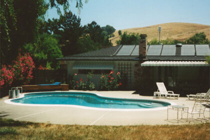 Solar pool heating